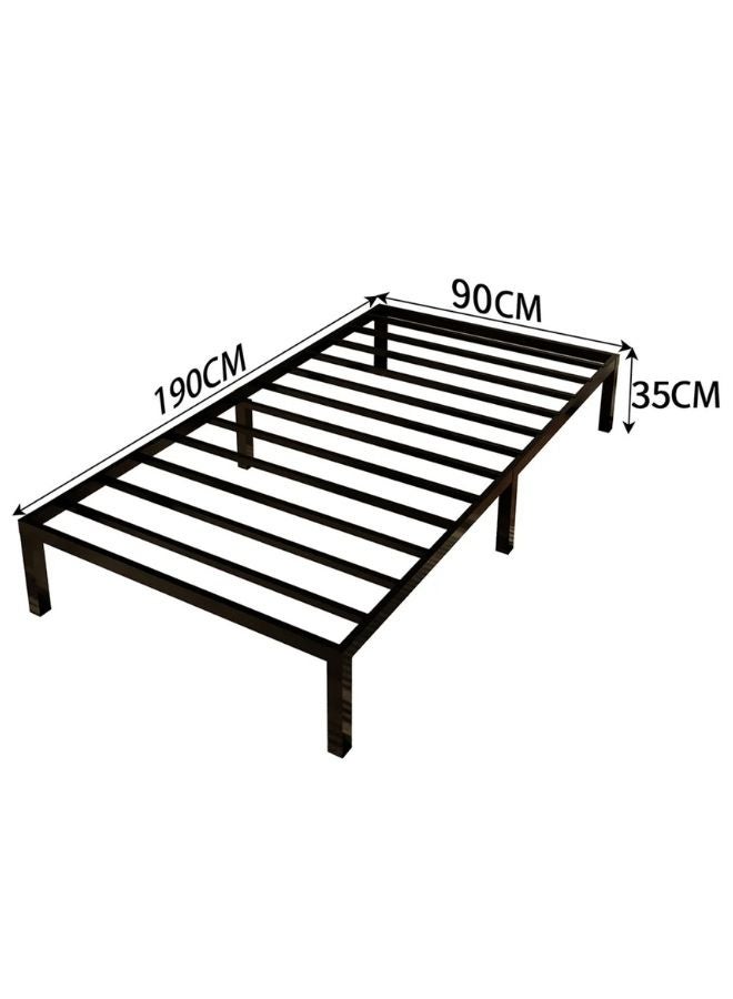 MAAS Single bed frame 190*99, metal platform bed frame with storage, 35cm high, made of heavy-duty steel - Image 2